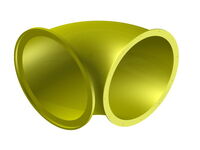 Produktbild Element Bogen 90° kurz gelb