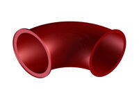 Produktbild Element Bogen 90° lang rot